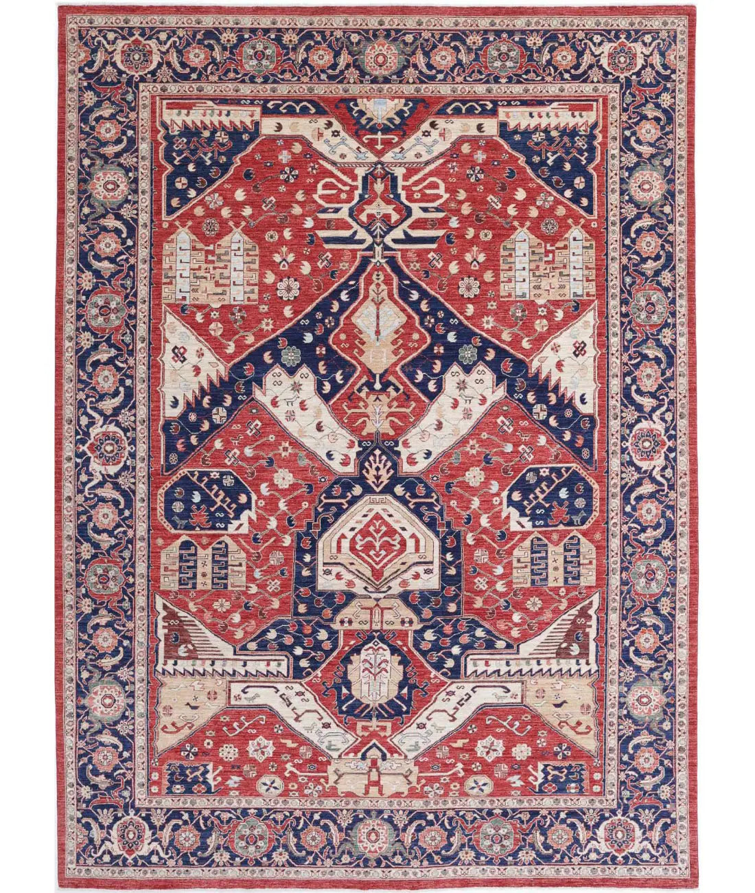 Hand Knotted Heriz Wool Rug - 10&#39;0&#39;&#39; x 13&#39;0&#39;&#39; - Arteverk Rugs Area rug