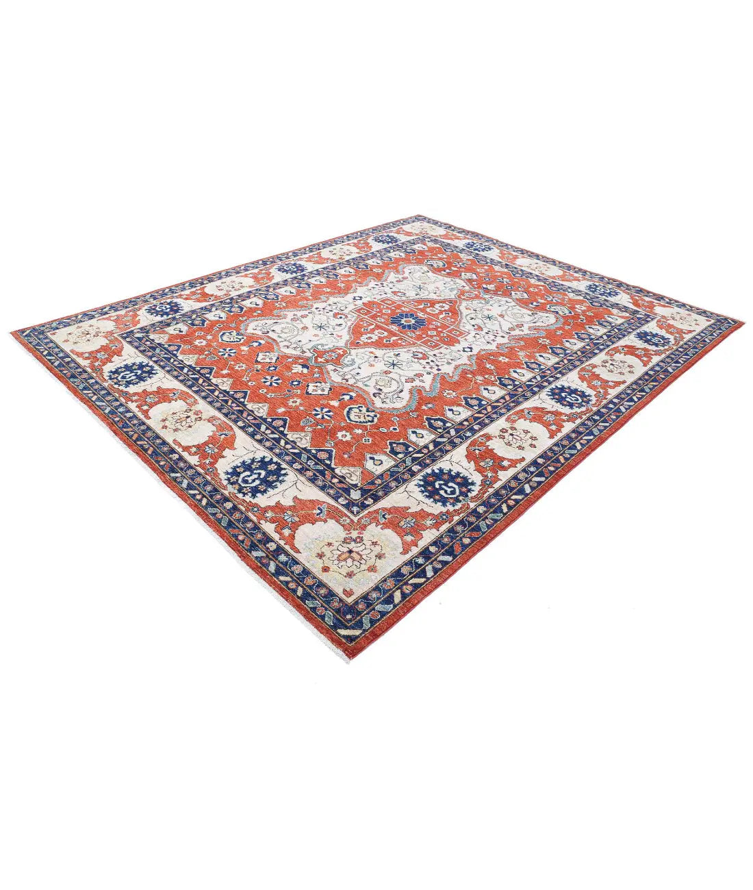 Hand Knotted Heriz Wool Rug - 8'0'' x 9'10'' - Arteverk Rugs Area rug