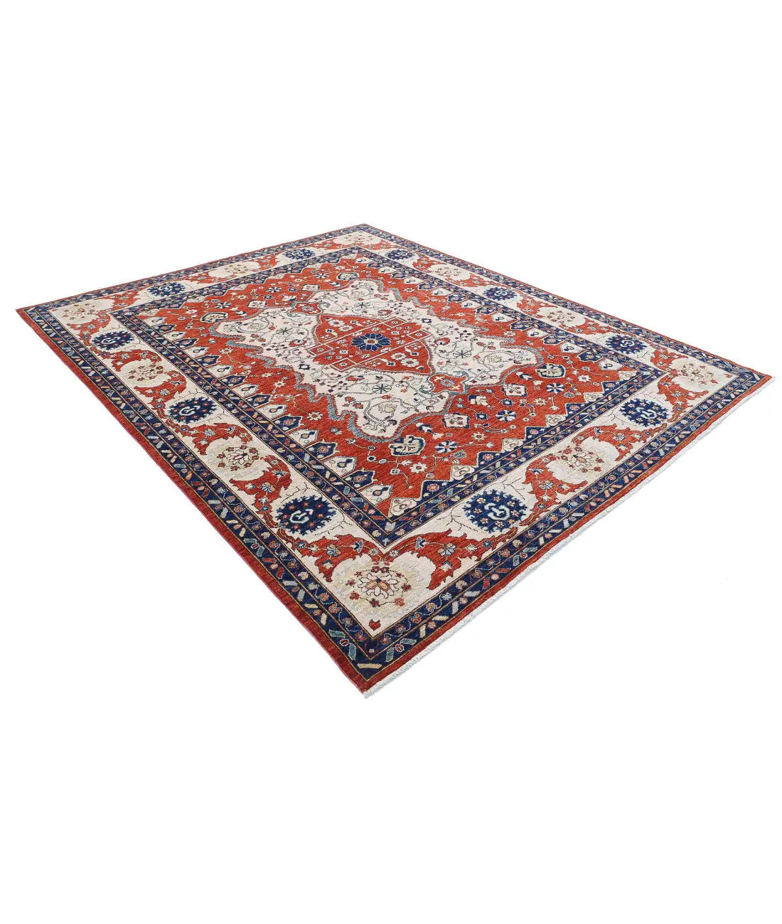 Hand Knotted Heriz Wool Rug - 8'0'' x 9'10'' - Arteverk Rugs Area rug