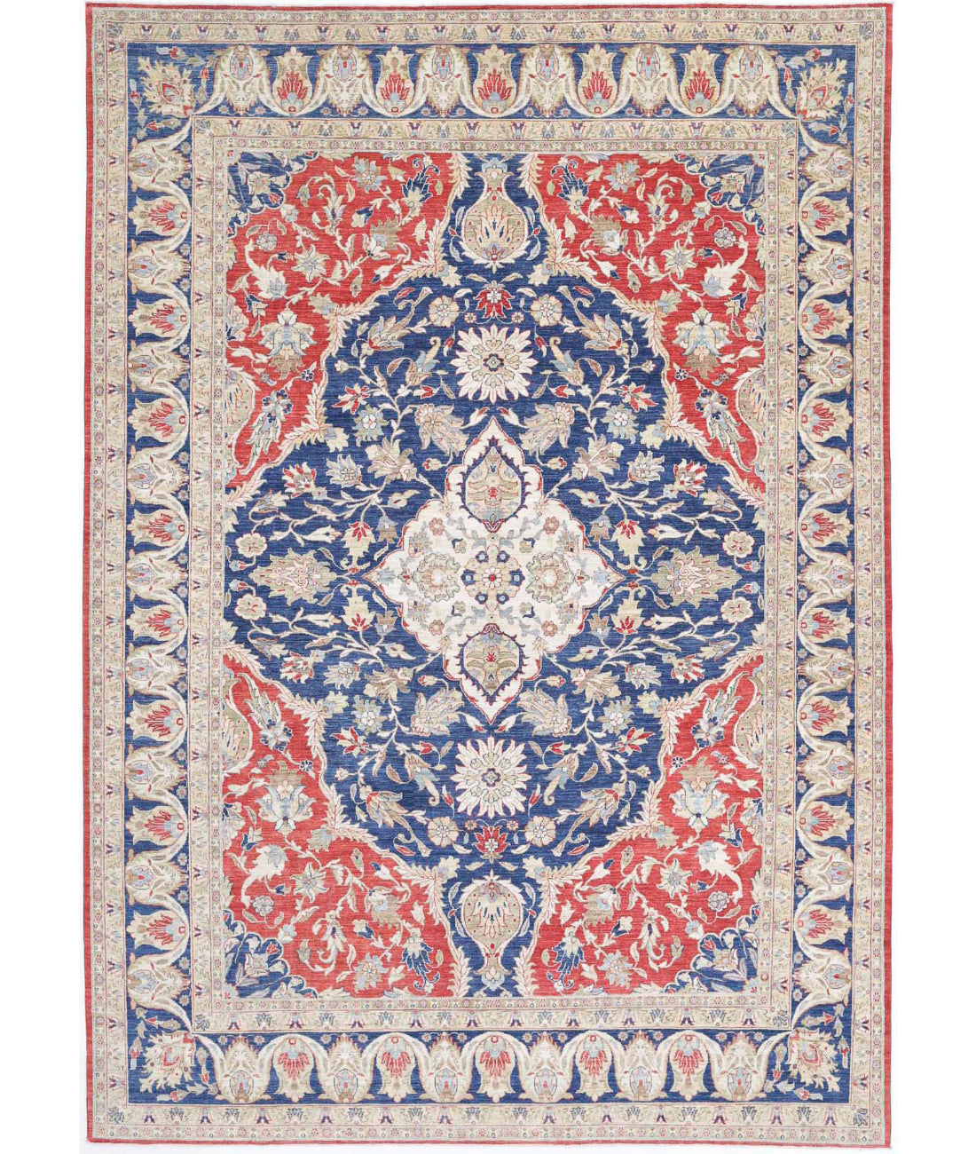 Hand Knotted Heriz Wool Rug - 9&#39;11&#39;&#39; x 13&#39;11&#39;&#39;