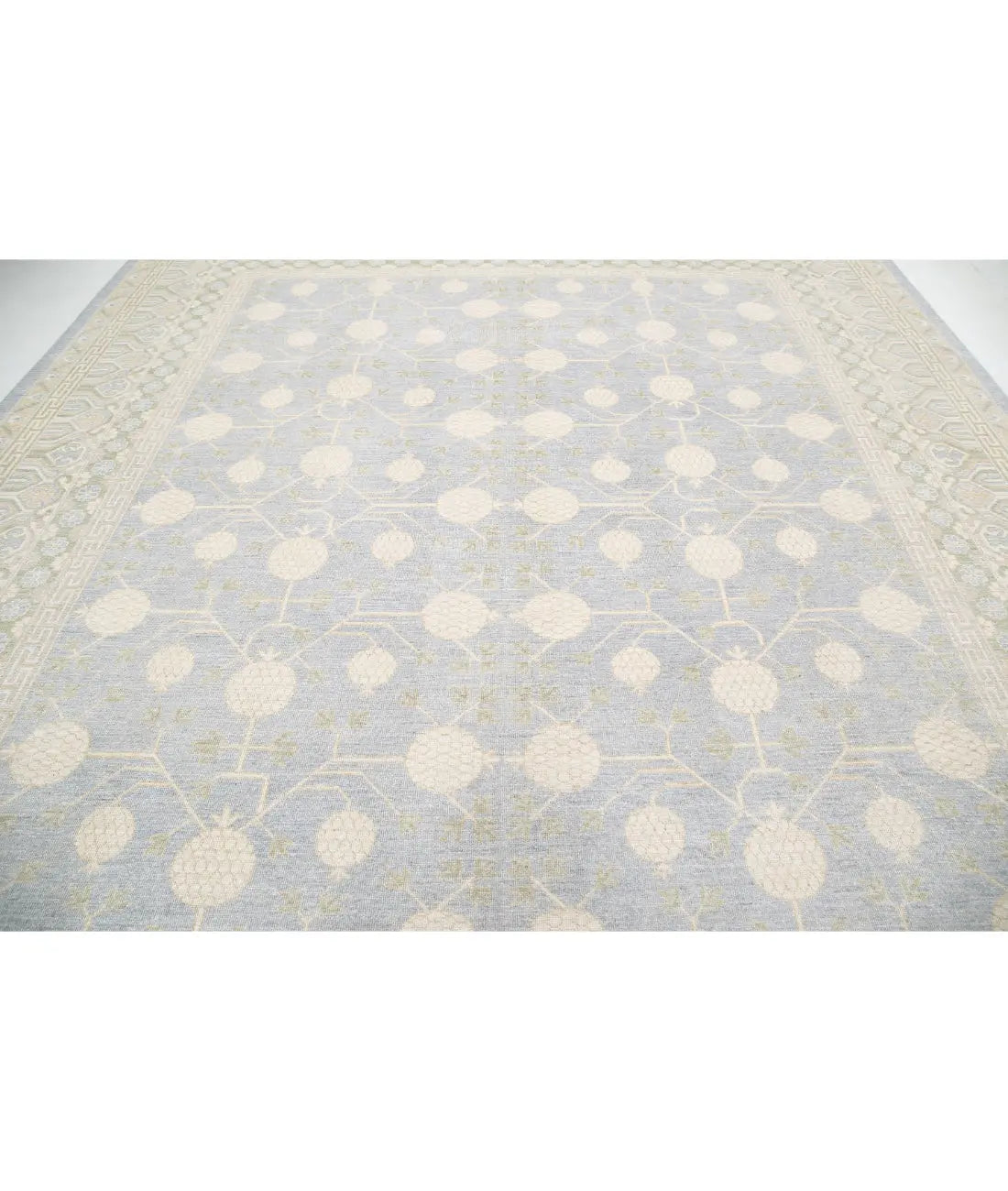 Hand Knotted Khotan Wool Rug - 11'10'' x 14'0''