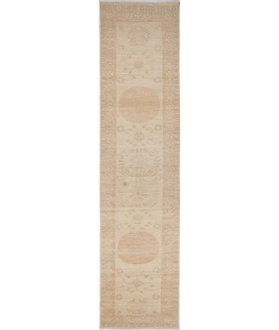 Hand Knotted Khotan Wool Rug - 2&#39;7&#39;&#39; x 12&#39;8&#39;&#39; Arteverk Arteverk Rugs