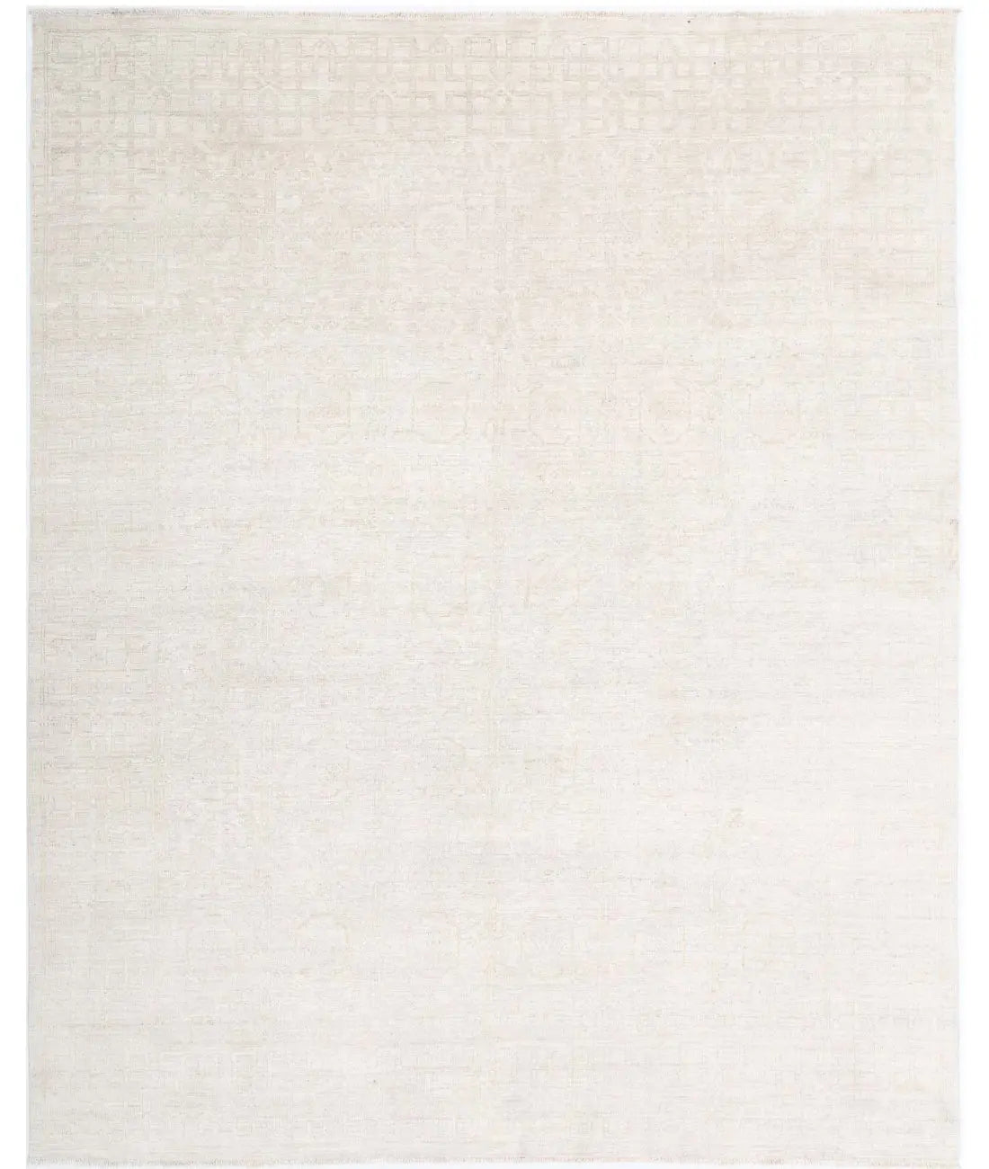 Hand Knotted Khotan Wool Rug - 8&#39;0&#39;&#39; x 9&#39;9&#39;&#39;