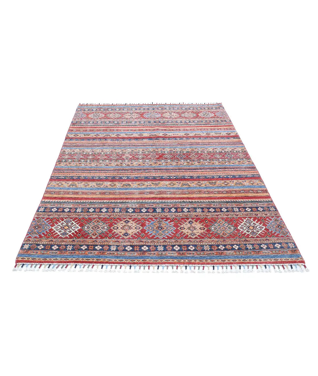 Hand Knotted Khurjeen Wool Rug - 4'11'' x 7'2''