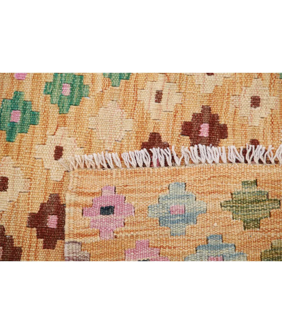 Hand Woven Maimana Kilim Wool Kilim Rug - 4'10'' x 6'4''