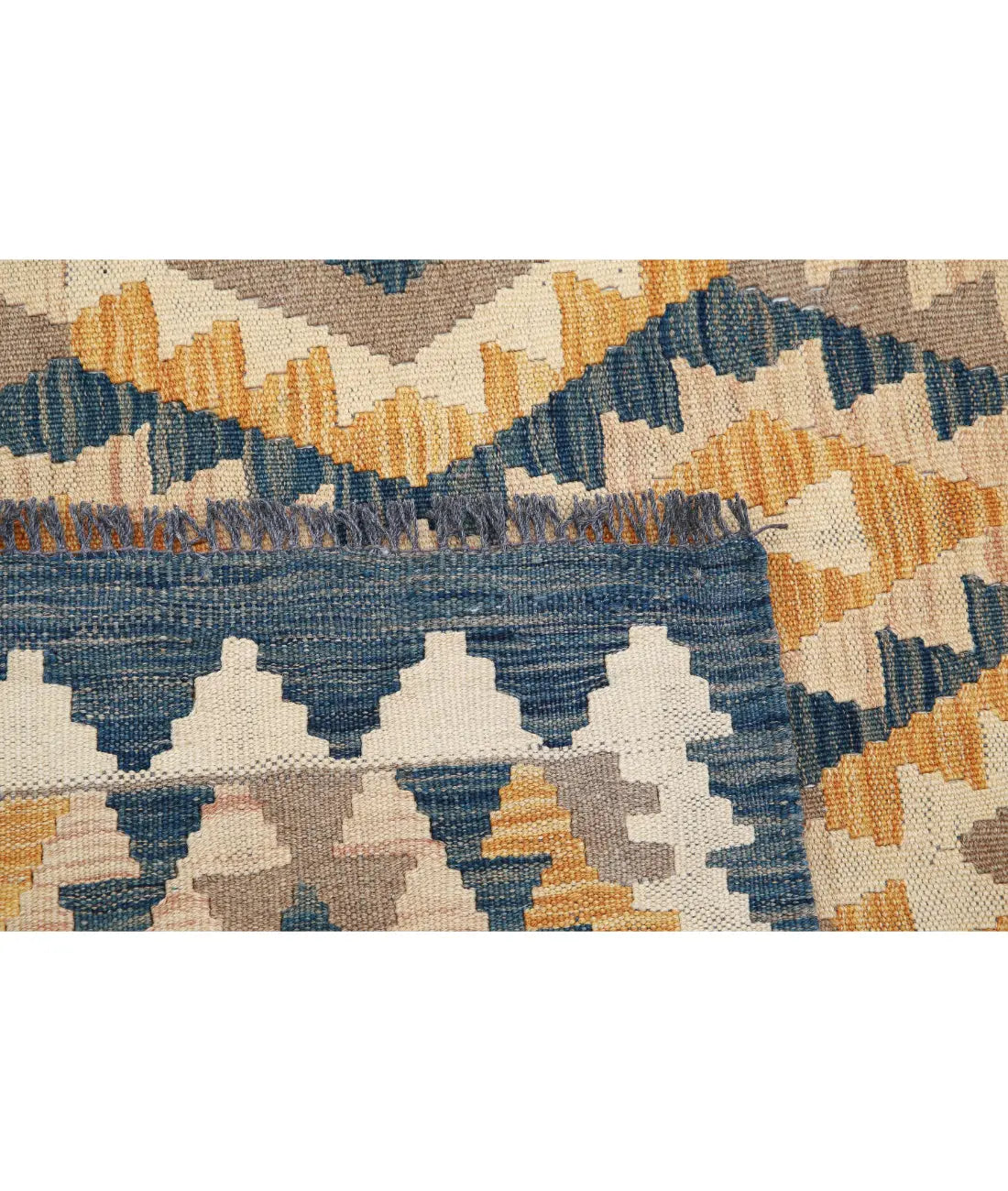 Hand Woven Maimana Kilim Wool Kilim Rug - 4'10'' x 6'8''