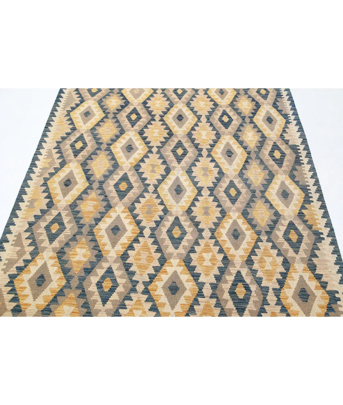 Hand Woven Maimana Kilim Wool Kilim Rug - 4'10'' x 6'8''