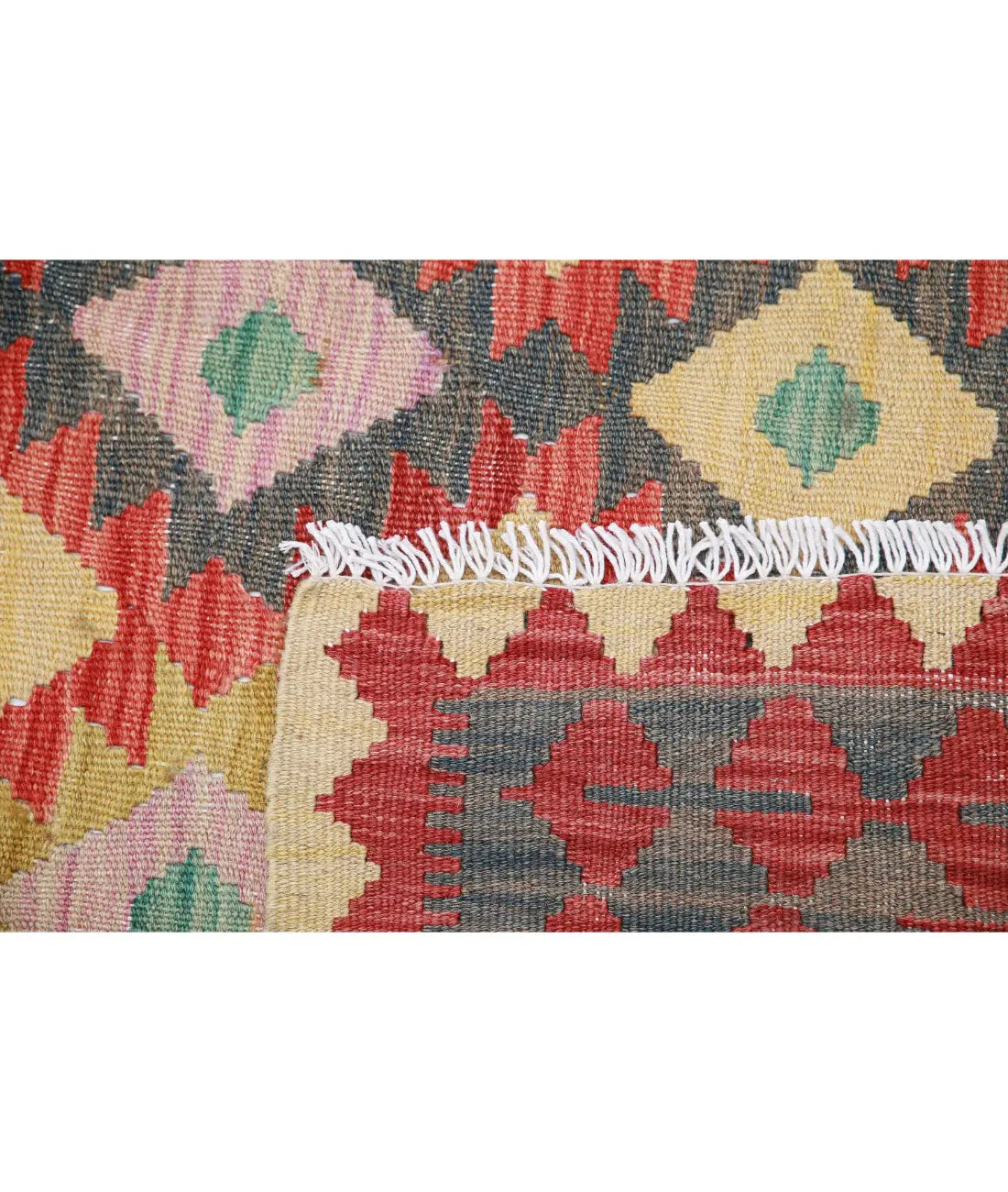 Hand Woven Maimana Kilim Wool Kilim Rug - 4'11'' x 6'1''