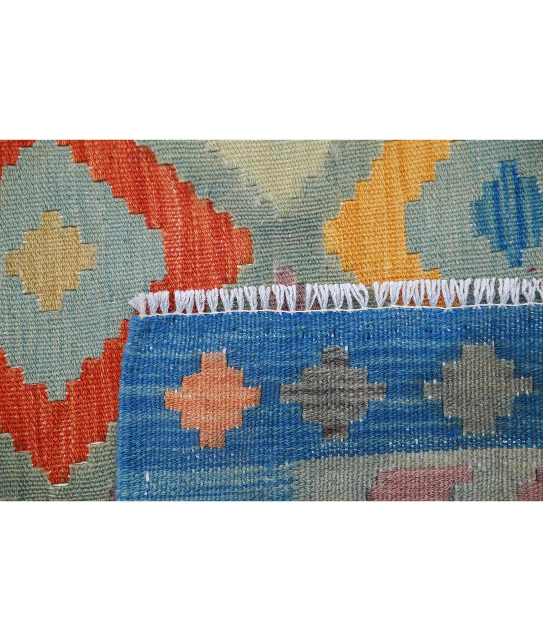 Hand Woven Maimana Kilim Wool Kilim Rug - 4'11'' x 6'5''