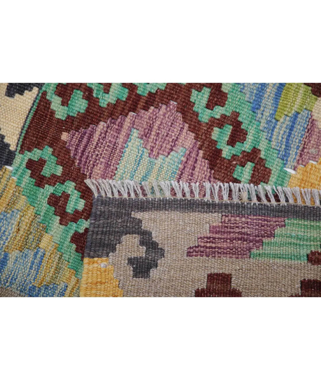 Hand Woven Maimana Kilim Wool Kilim Rug - 4'11'' x 6'5''