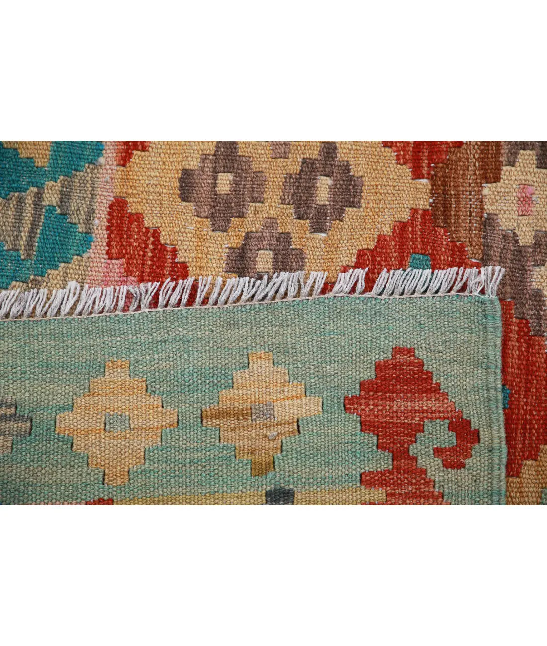 Hand Woven Maimana Kilim Wool Kilim Rug - 4'11'' x 6'7''