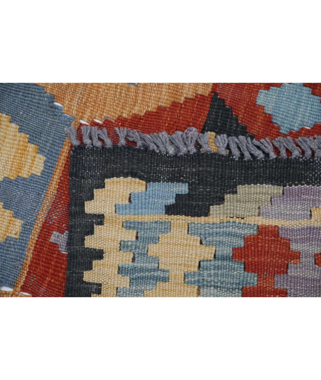 Hand Woven Maimana Kilim Wool Kilim Rug - 4'1'' x 5'11''