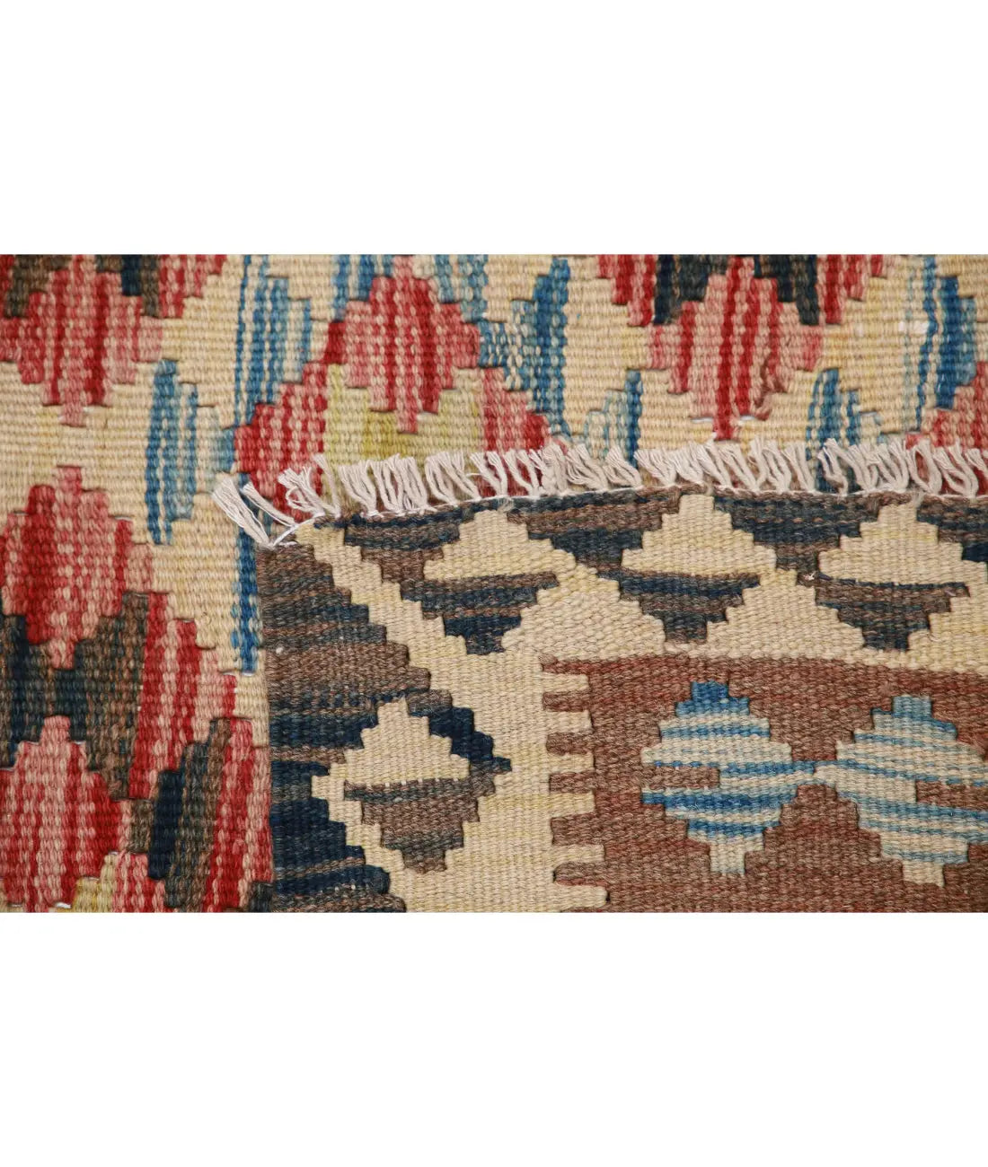 Hand Woven Maimana Kilim Wool Kilim Rug - 4'8'' x 7'9''