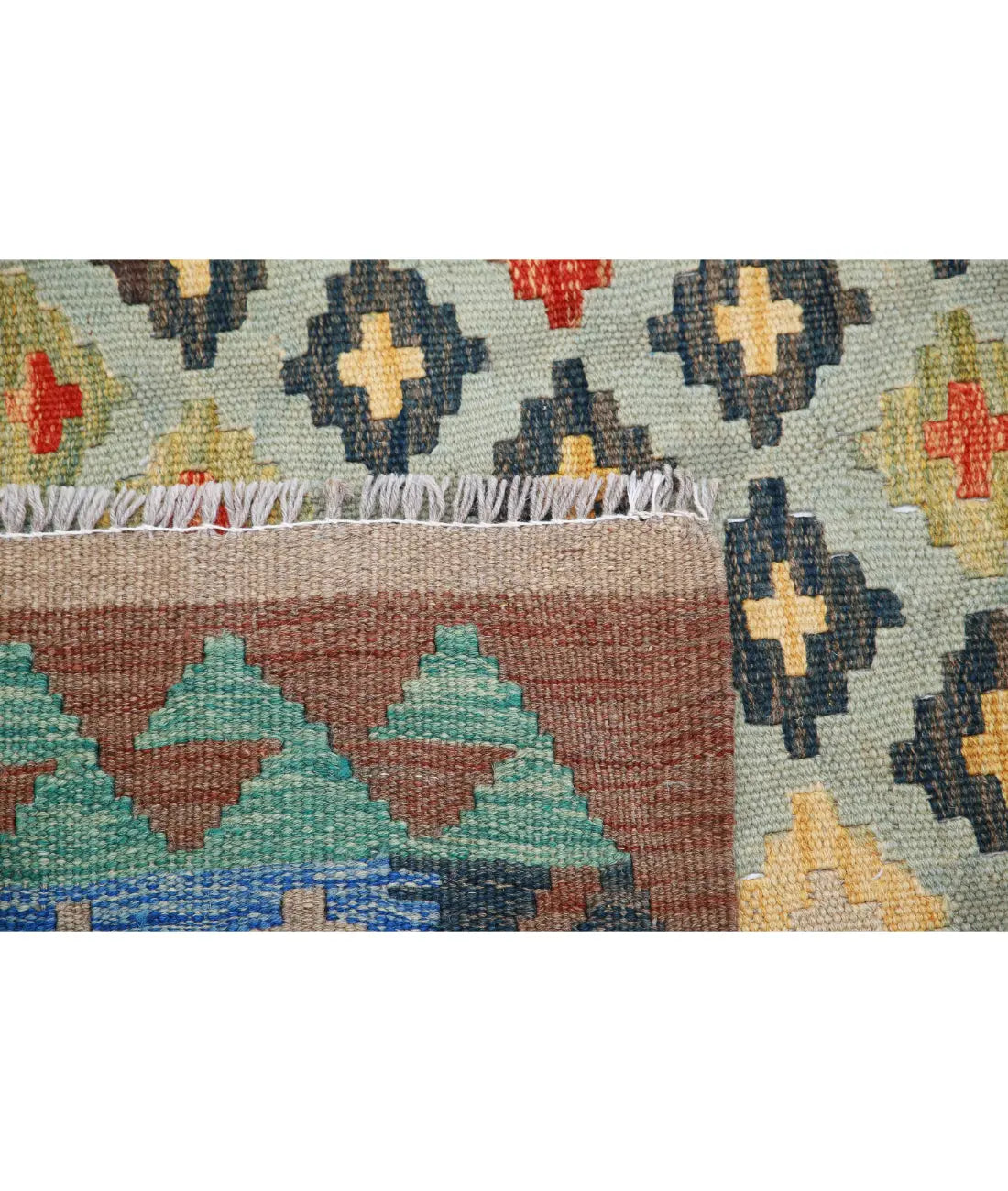 Hand Woven Maimana Kilim Wool Kilim Rug - 4'9'' x 6'6''