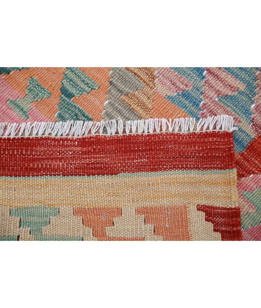 Hand Woven Maimana Kilim Wool Kilim Rug - 4'9'' x 6'6''