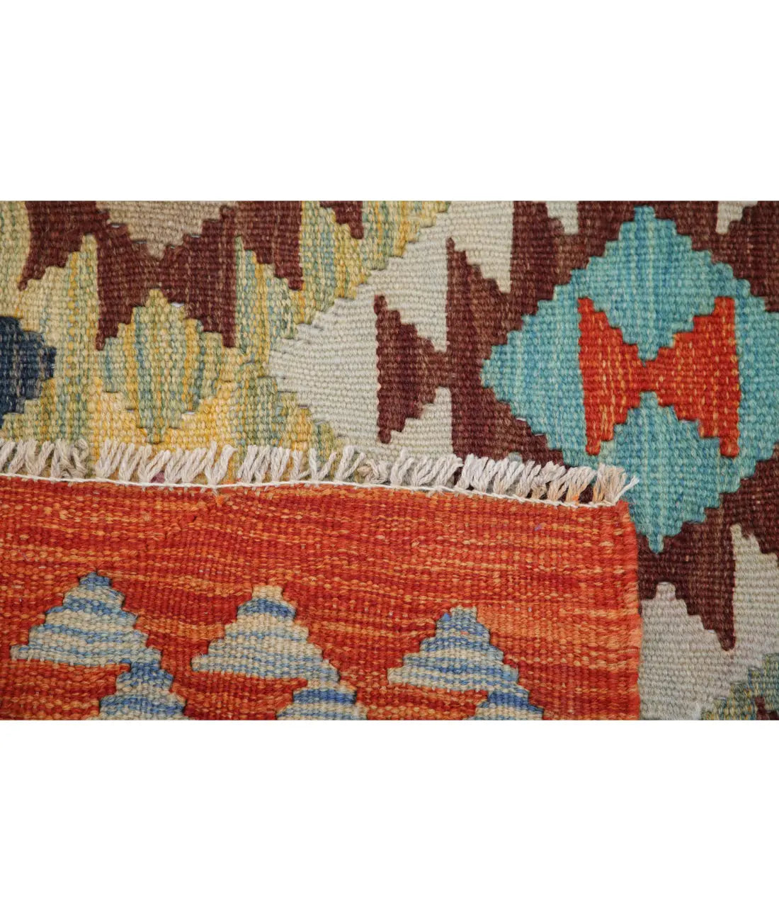 Hand Woven Maimana Kilim Wool Kilim Rug - 4'9'' x 6'6''