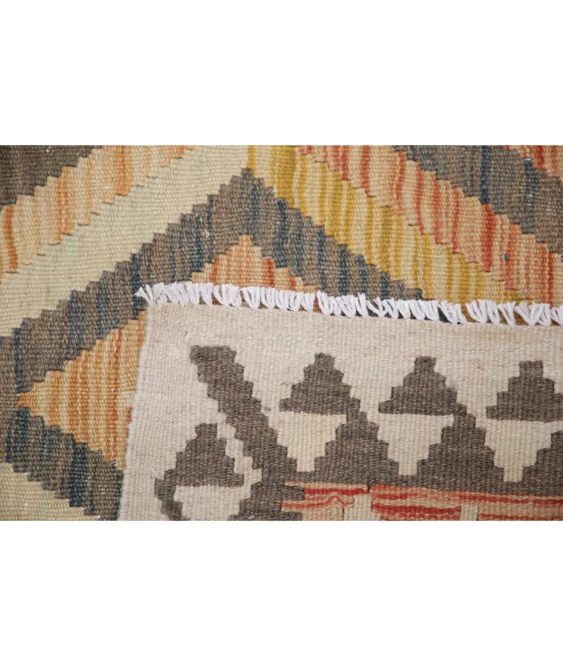 Hand Woven Maimana Kilim Wool Kilim Rug - 5'0'' x 7'8''