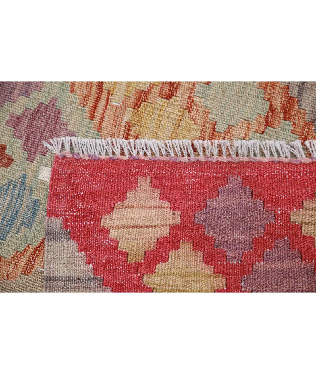 Hand Woven Maimana Kilim Wool Kilim Rug - 5'10'' x 7'3''