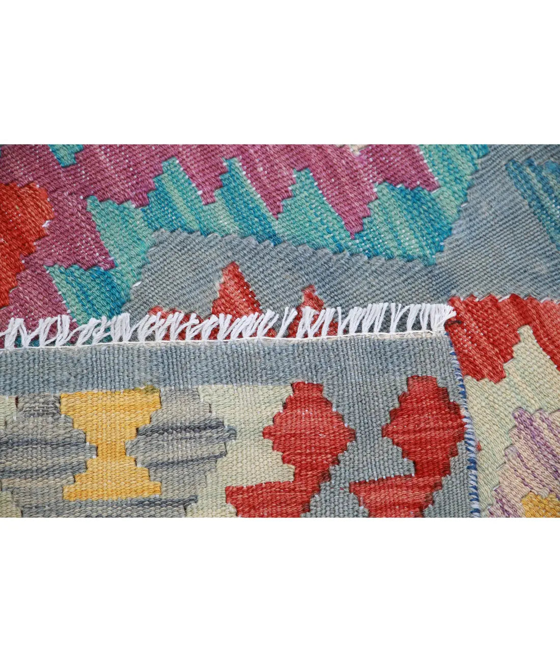 Hand Woven Maimana Kilim Wool Kilim Rug - 5'5'' x 7'8''