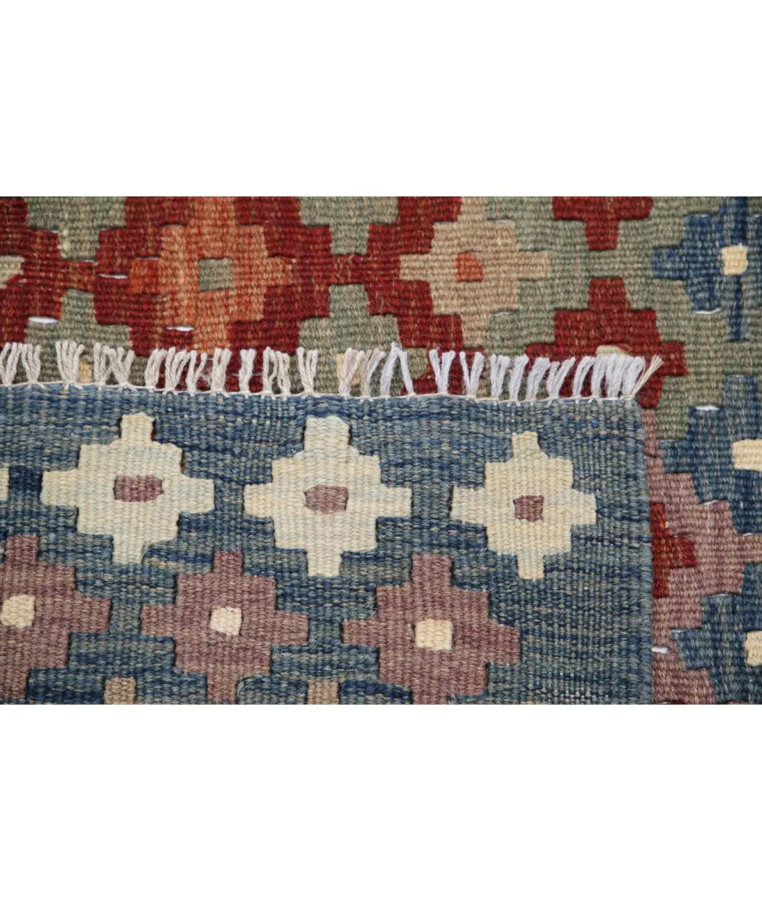 Hand Woven Maimana Kilim Wool Kilim Rug - 5'6'' x 7'10''