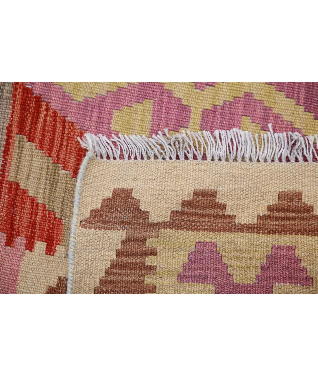 Hand Woven Maimana Kilim Wool Kilim Rug - 5'6'' x 7'5''