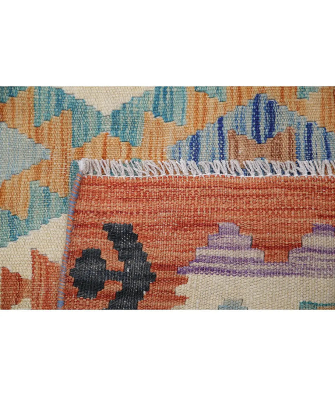 Hand Woven Maimana Kilim Wool Kilim Rug - 5'6'' x 7'7''