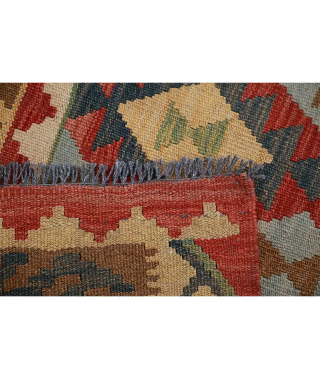 Hand Woven Maimana Kilim Wool Kilim Rug - 5'6'' x 7'8''