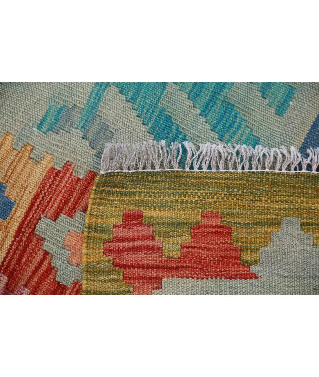 Alfombra Kilim de lana Maimana Kilim anudada a mano - 6'3'' x 9'11''