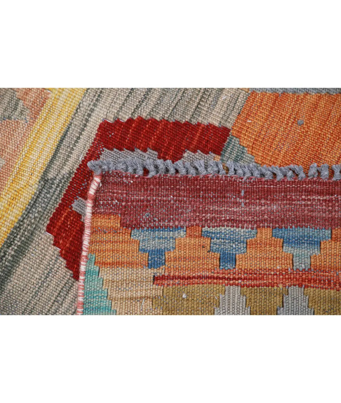 Alfombra Kilim de lana Maimana Kilim anudada a mano - 6'3'' x 9'6''