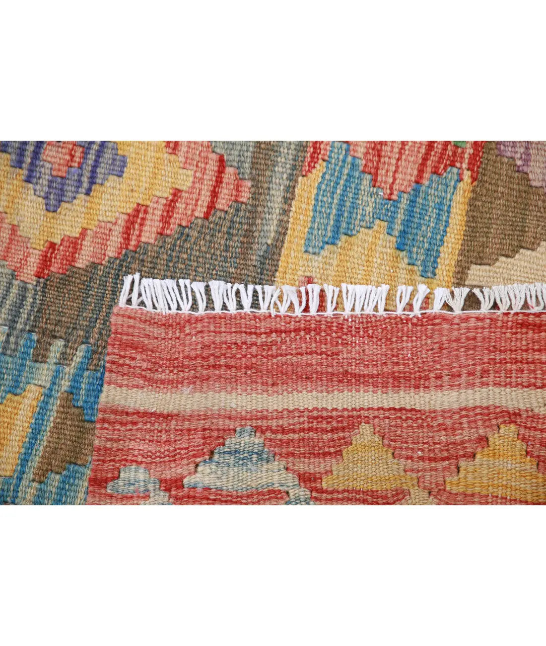 Alfombra Kilim de lana Maimana Kilim anudada a mano - 6'4'' x 9'2''