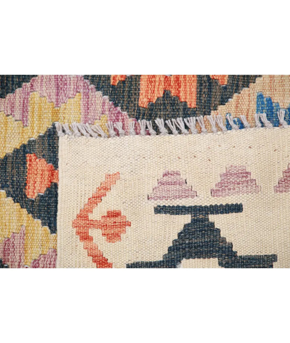 Hand Woven Maimana Kilim Wool Kilim Rug - 6'4'' x 9'6''