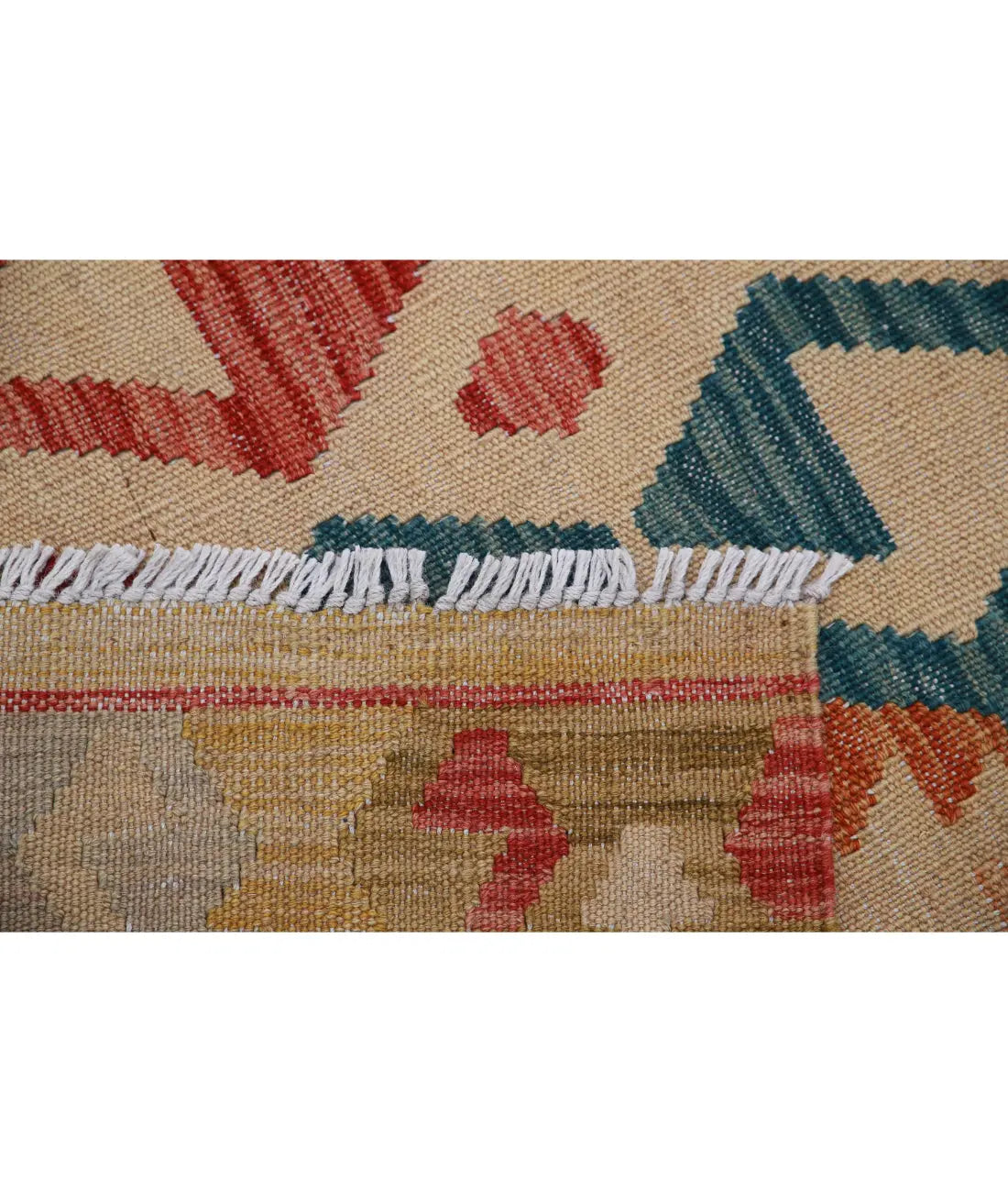 Hand Woven Maimana Kilim Wool Kilim Rug - 6'4'' x 9'8''