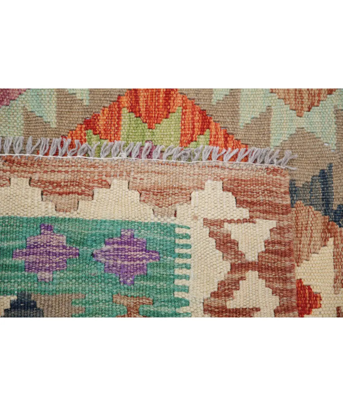 Alfombra Kilim de lana Maimana Kilim anudada a mano - 6'5'' x 9'10''