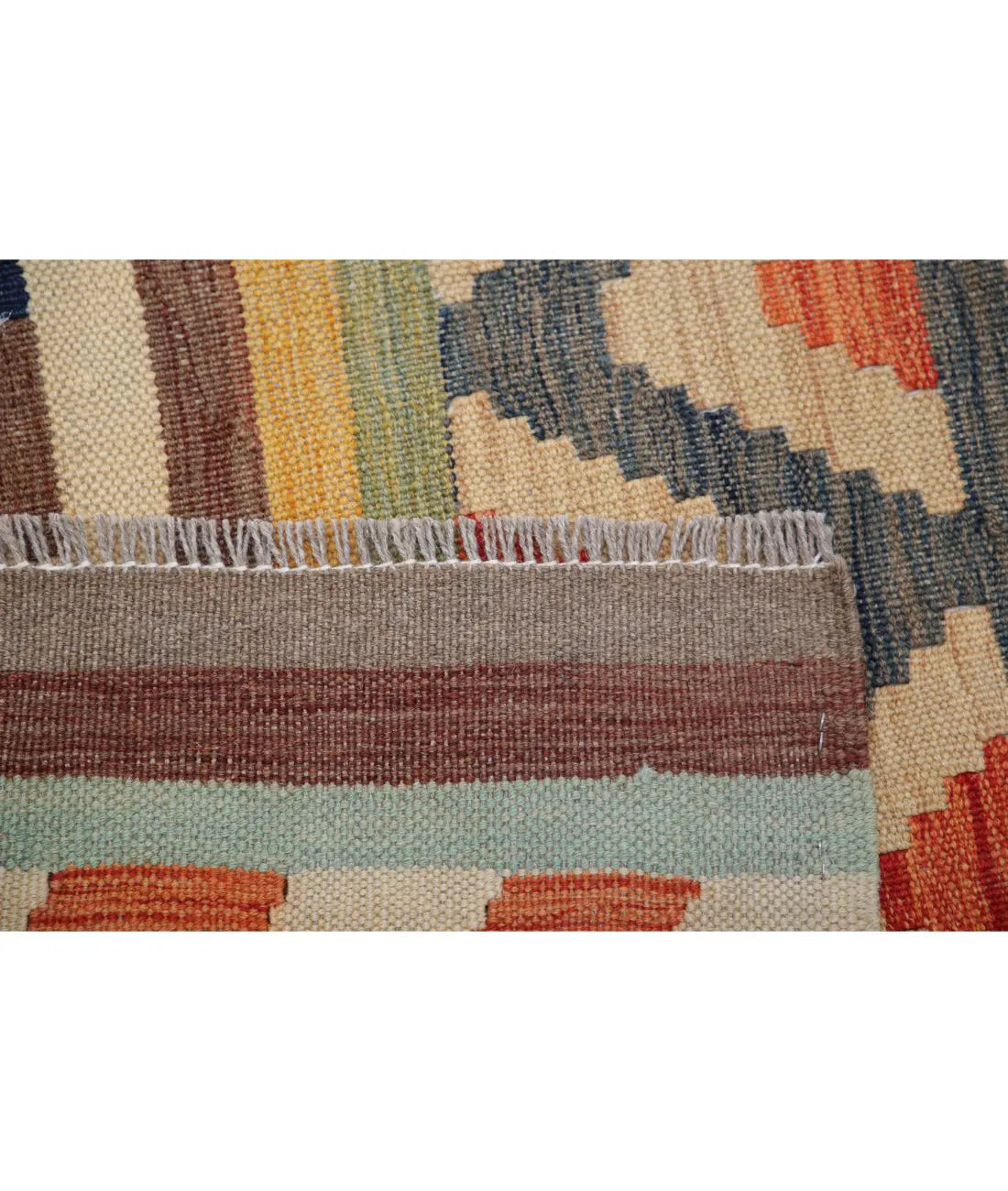 Alfombra Kilim de lana Maimana Kilim anudada a mano - 6'5'' x 9'5''