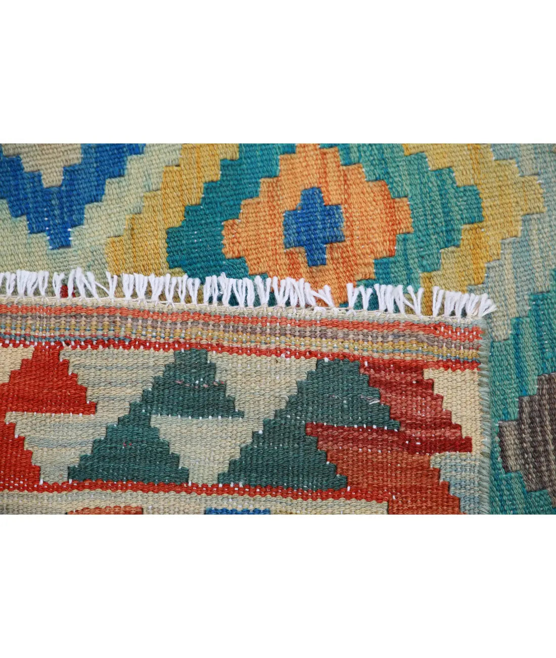 Hand Woven Maimana Kilim Wool Kilim Rug - 6'6'' x 9'11''