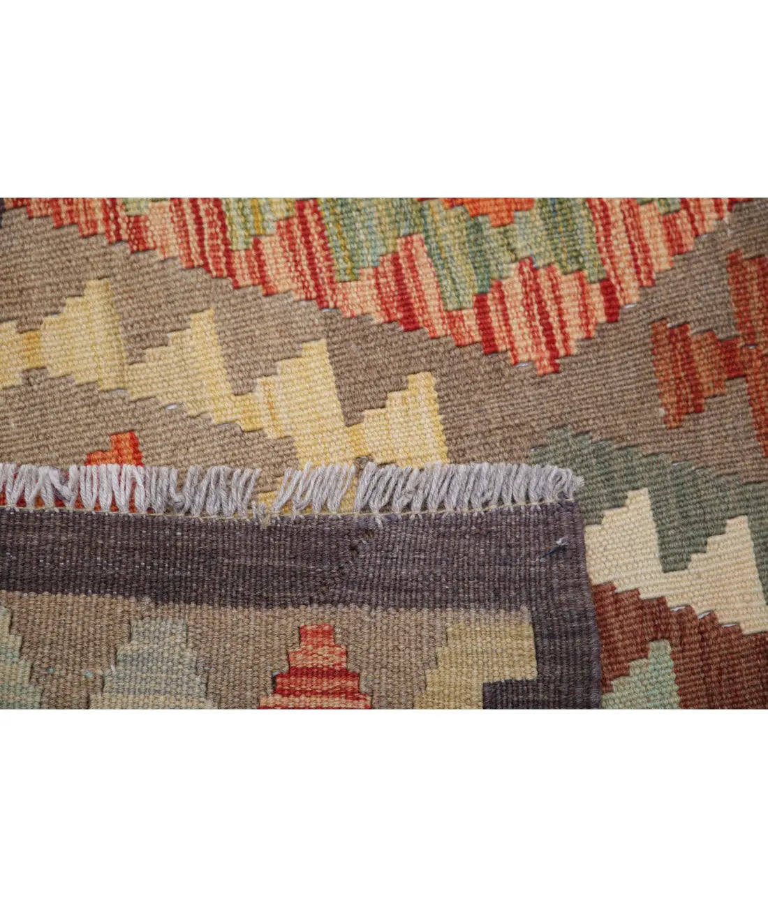 Hand Woven Maimana Kilim Wool Kilim Rug - 6'6'' x 9'6''