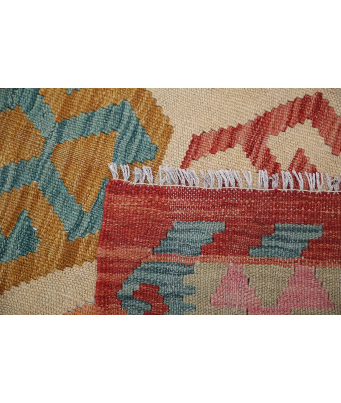 Alfombra Kilim de lana Maimana Kilim anudada a mano - 6'6'' x 9'7''