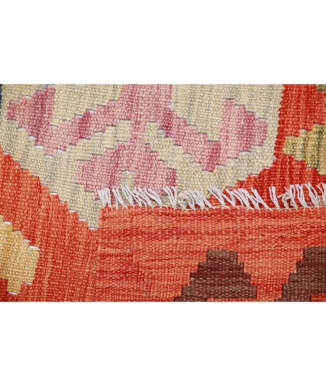 Hand Woven Maimana Kilim Wool Kilim Rug - 6'6'' x 9'8''