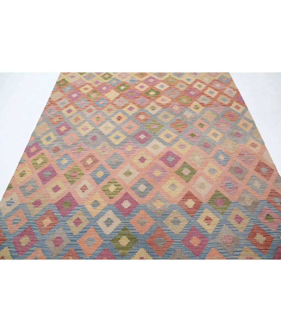 Alfombra Kilim de lana Maimana Kilim anudada a mano - 6'6'' x 9'9''