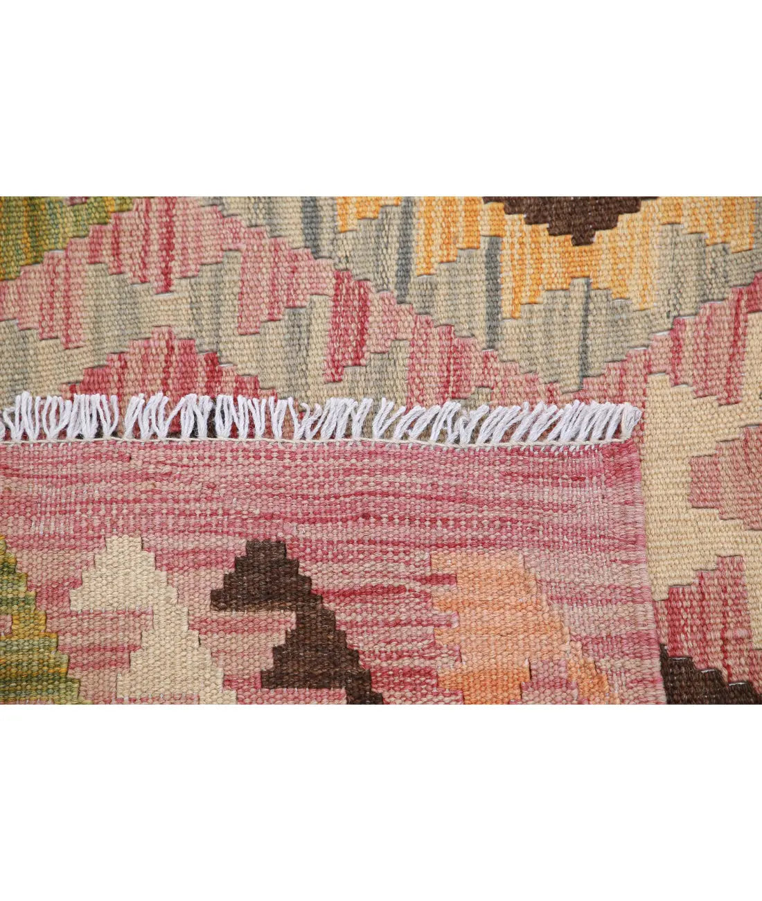 Hand Woven Maimana Kilim Wool Kilim Rug - 6'6'' x 9'9''