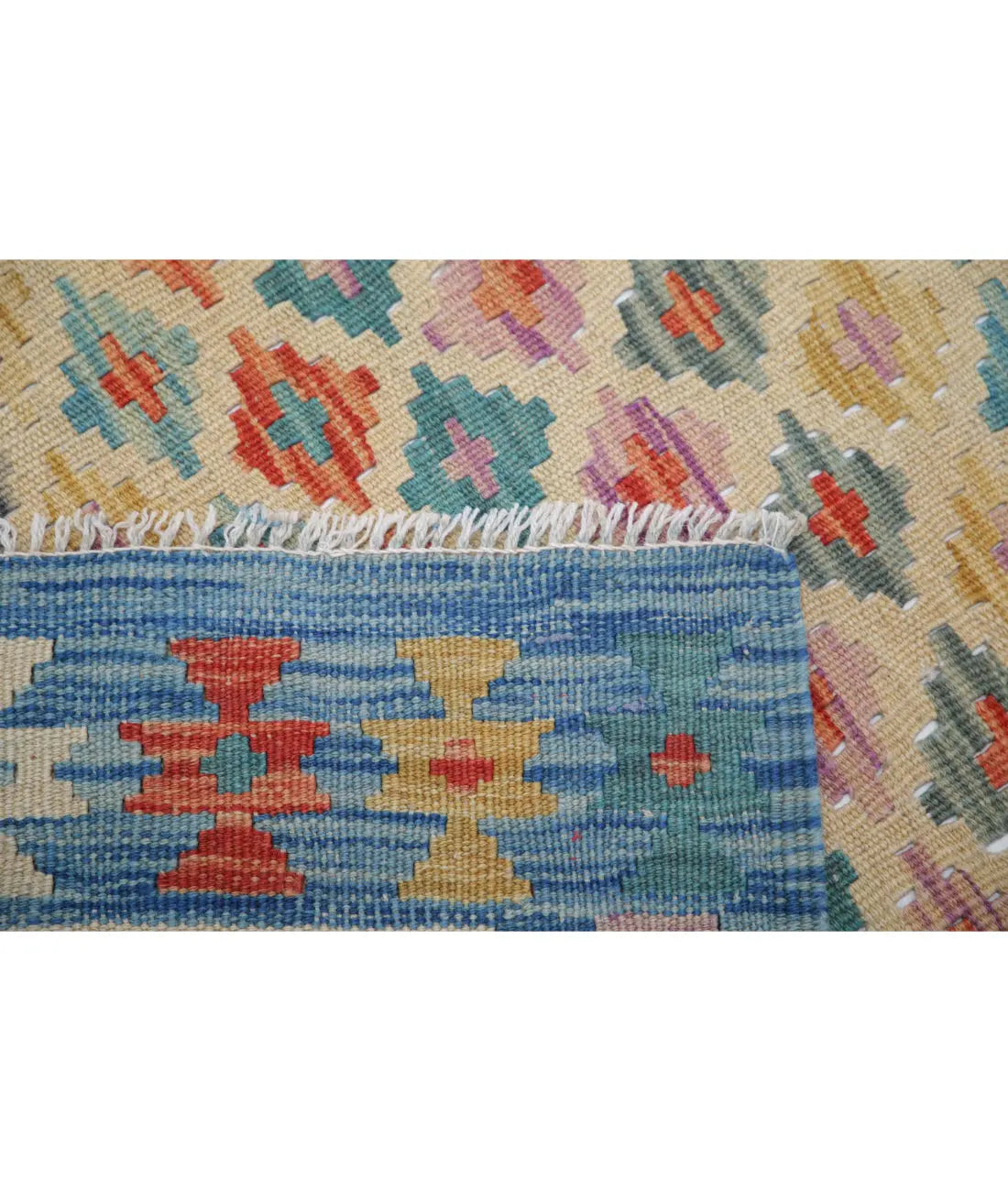 Hand Woven Maimana Kilim Wool Kilim Rug - 6'8'' x 10'0''