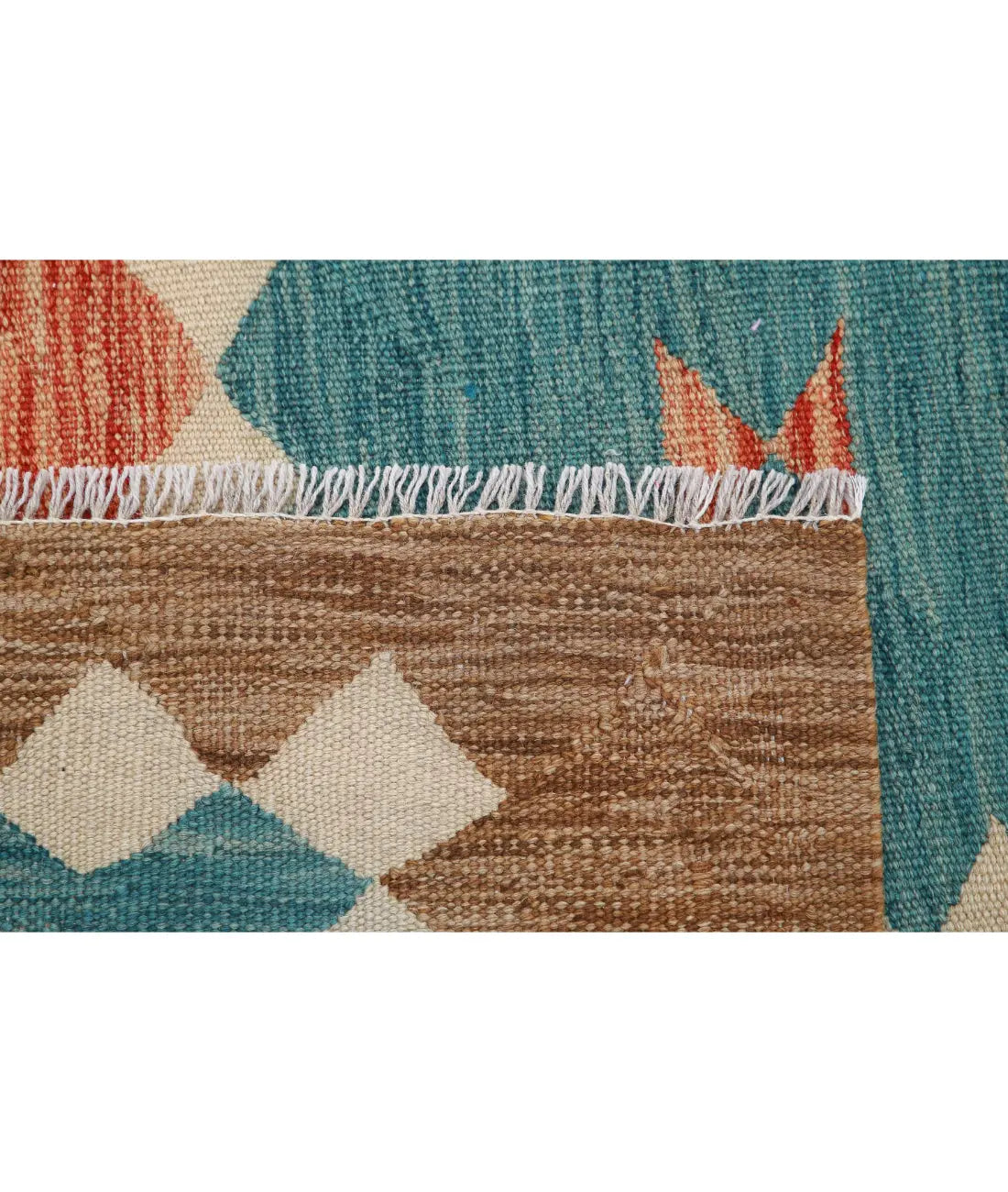 Hand Woven Maimana Kilim Wool Kilim Rug - 6'8'' x 9'10''