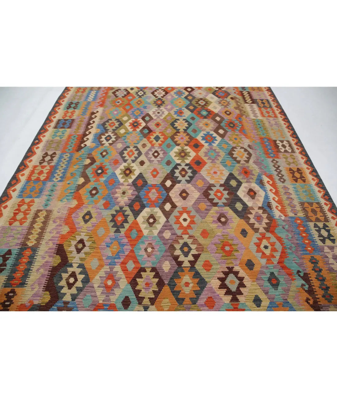 Hand Woven Maimana Kilim Wool Kilim Rug - 8'0'' x 11'0''