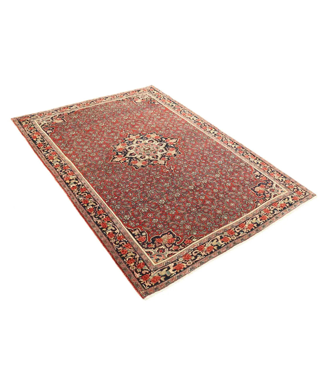 Hand Knotted Masterpiece Persian Bijar Wool Rug - 4'6'' x 6'5'' - Arteverk Rugs Area rug