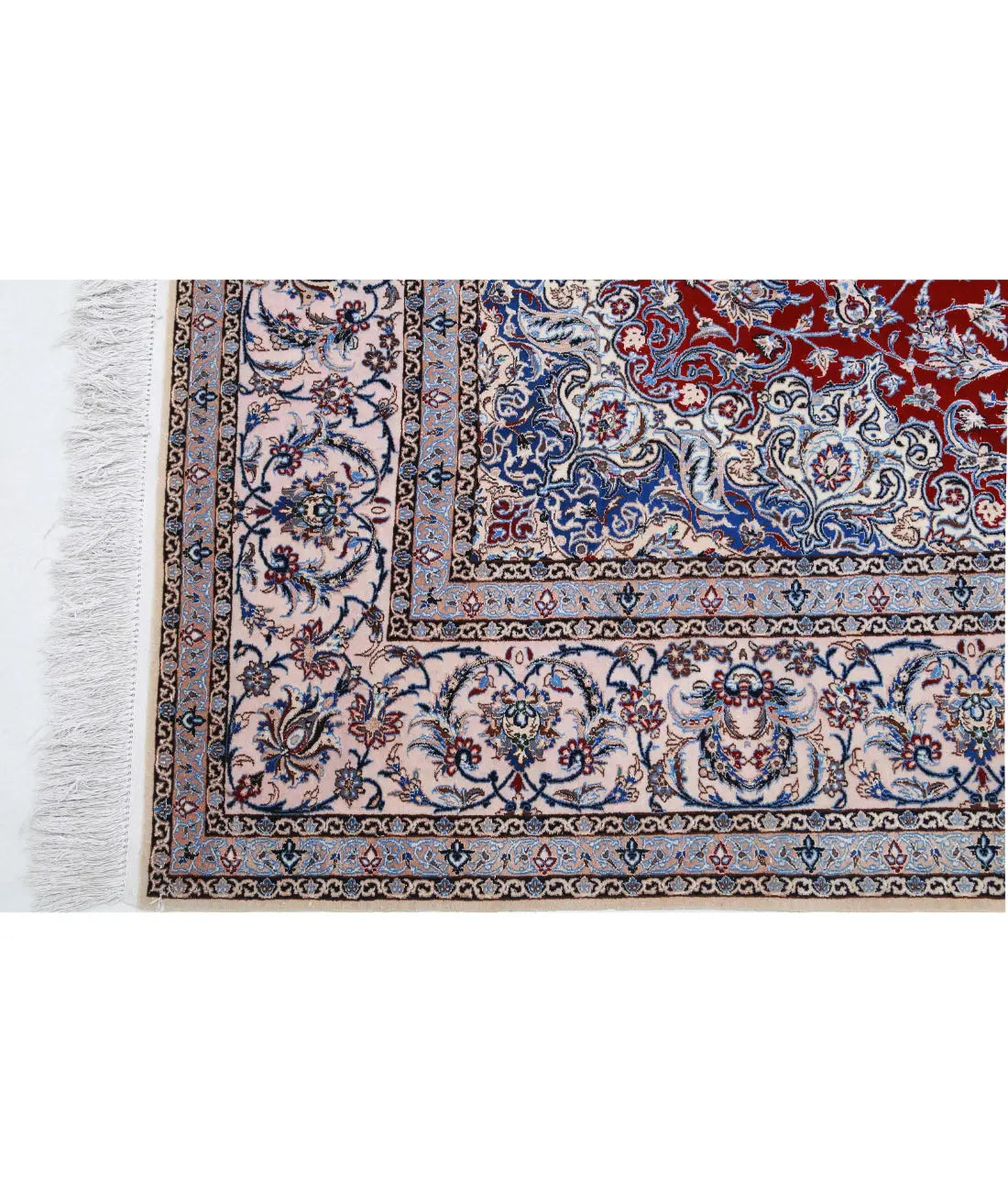 Hand Knotted Masterpiece Oriental Nain Wool & Silk Rug - 6'8'' x 10'0''