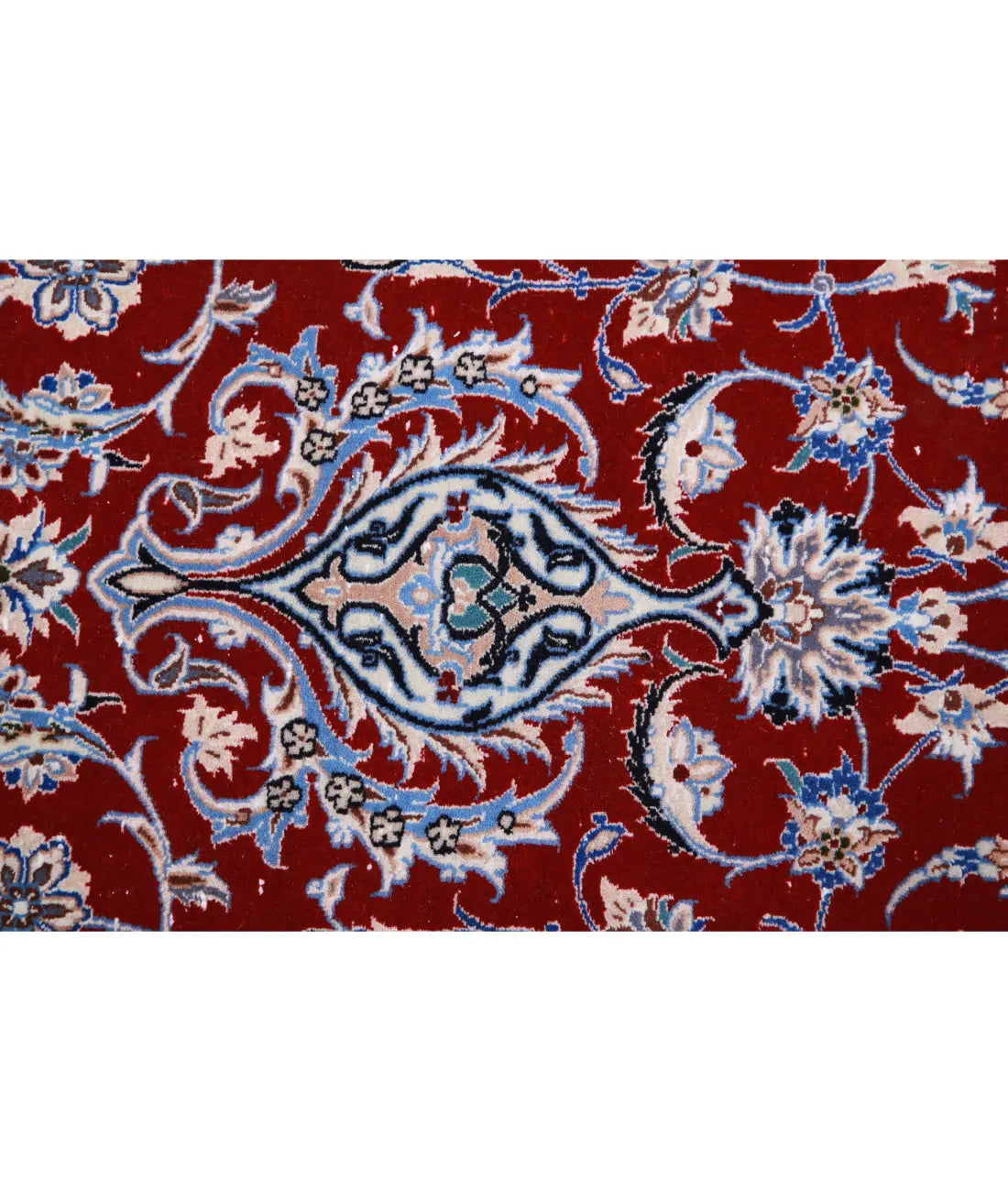 Hand Knotted Masterpiece Oriental Nain Wool & Silk Rug - 6'8'' x 10'0''