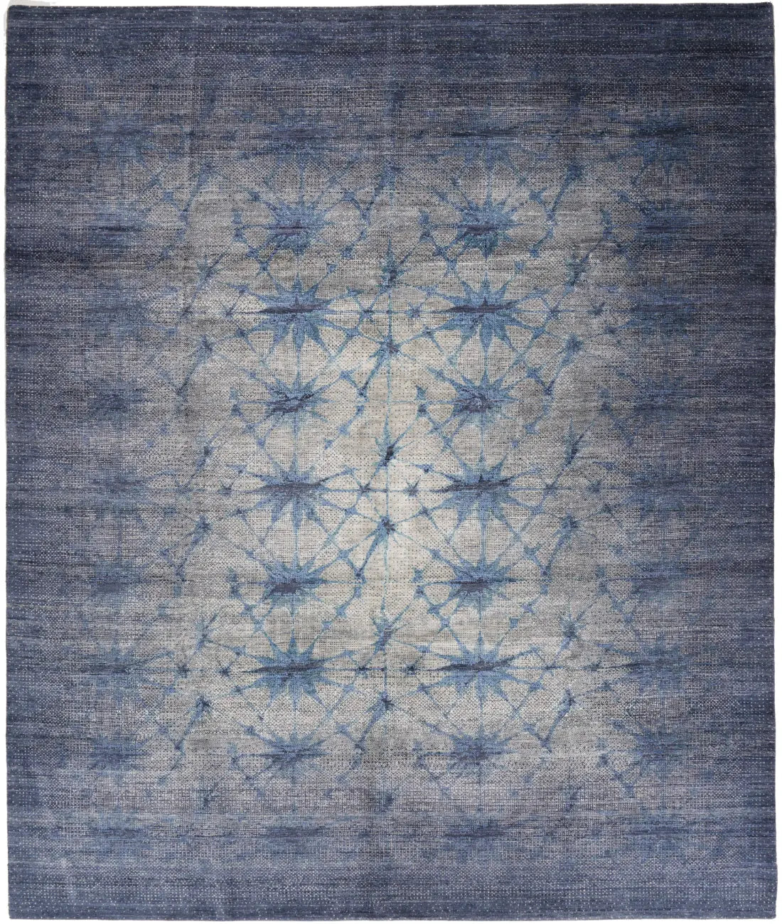 Hand Knotted Modern Abstract Wool Silk Rug - 7&#39;11&#39;&#39; x 9&#39;8&#39;&#39; Arteverk Arteverk Rugs