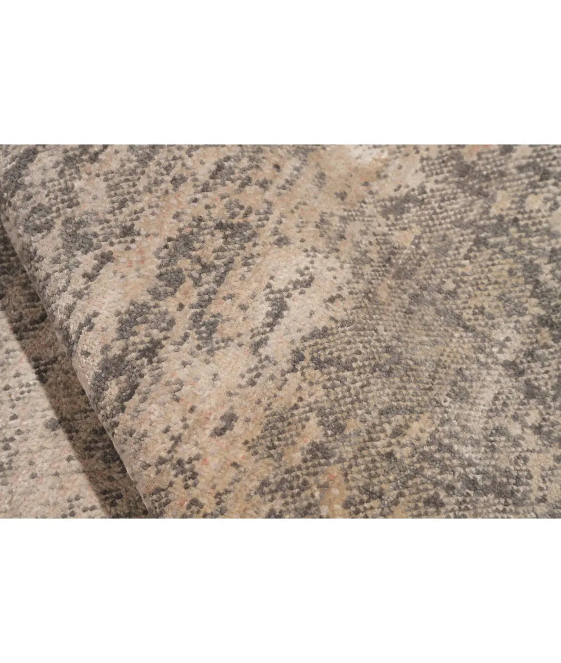 Hand Knotted Modern Abstract Wool Silk Rug - 9'0'' x 11'11'' Arteverk Arteverk Rugs