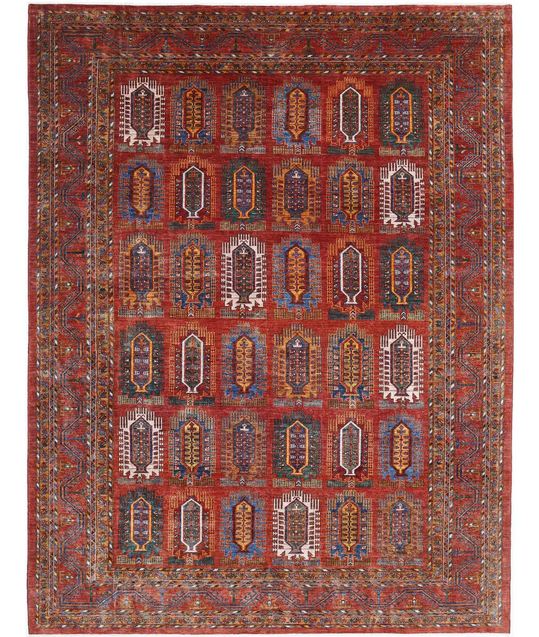 Hand Knotted Nomadic Caucasian Humna Wool Rug - 10&#39;4&#39;&#39; x 13&#39;6&#39;&#39; - Arteverk Rugs Area rug