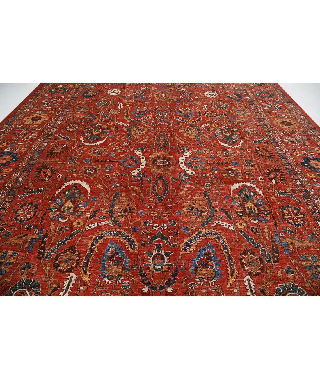 Hand Knotted Nomadic Caucasian Humna Wool Rug - 13'3'' x 16'10''